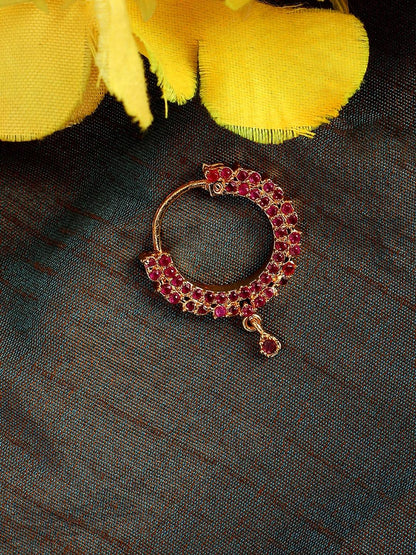 Opal Touch - Red-Gold Nose Pin - Nose pin