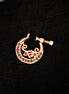 Opal Touch - Red-Green Gold Nose Pin - Nose pin