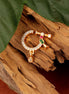 Opal Touch - Red-Green-White CZ Nose Pin - Nose pin