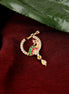 Opal Touch - Red-Green-White CZ Nose Pin - Nose pin