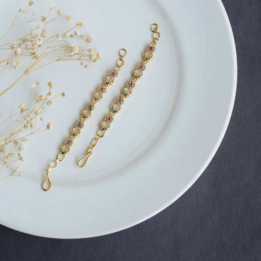 Matil - Red Green White Gold Plated Distinctive Matil - Opal Touch