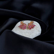 Studs - Red Minimalist Stud Earrings - Opal Touch