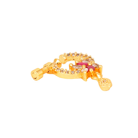 Opal Touch - Red-White Gold Nose Pin - Nose pin