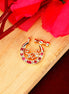 Opal Touch - Red-White Gold Nose Pin - Nose pin