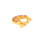 Opal Touch - Red-White Gold Nose Pin - Nose pin