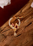 Opal Touch - Red-White Gold Nose Pin - Nose pin
