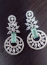 Opal Touch - Refreshing Mint Green Rhodium Earrings - Earrings