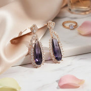 Regal Azure Glimmer Earrings - Opal Touch