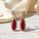 Regal Azure Glimmer Earrings - Opal Touch