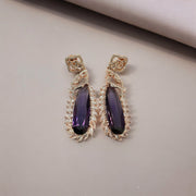 Earrings - Regal Azure Glimmer Earrings - Opal Touch