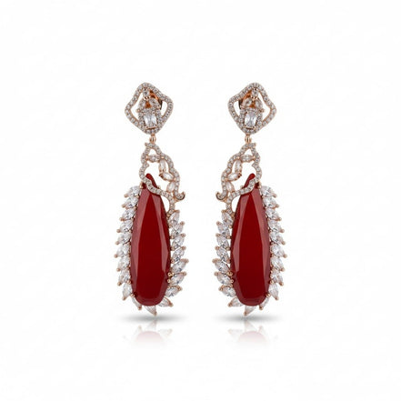 Regal Azure Glimmer Earrings - Opal Touch