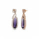 Regal Azure Glimmer Earrings - Opal Touch