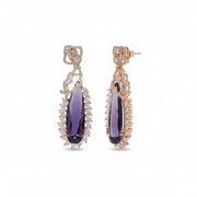 Regal Azure Glimmer Earrings - Opal Touch