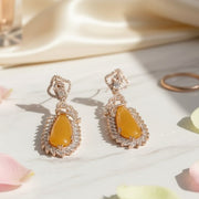 Regal Azure Glimmer Earrings - Opal Touch