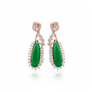 Regal Azure Glimmer Earrings - Opal Touch
