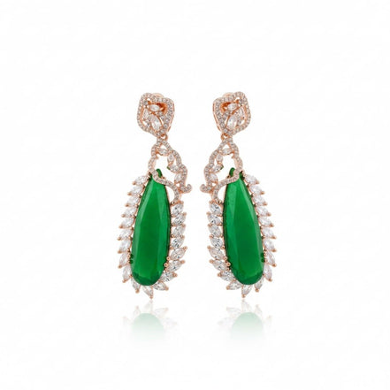 Regal Azure Glimmer Earrings - Opal Touch