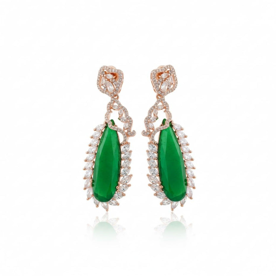 Regal Azure Glimmer Earrings - Opal Touch