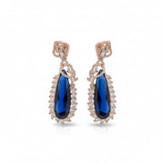 Regal Azure Glimmer Earrings - Opal Touch