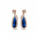 Regal Azure Glimmer Earrings - Opal Touch