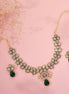Necklace - Regal Emerald & Diamond Blossom Necklace Set - Opal Touch