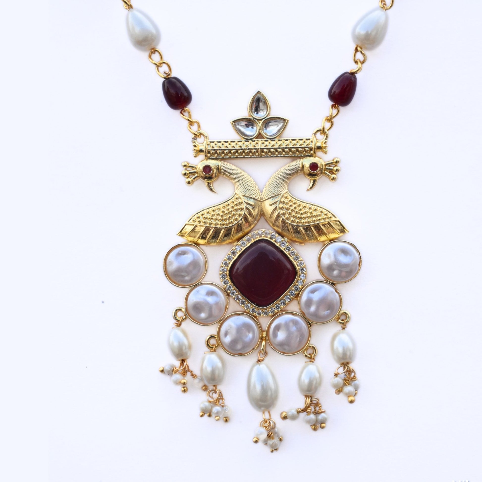 Necklace - Regal Harmony Gold Plated Necklace - Opal Touch