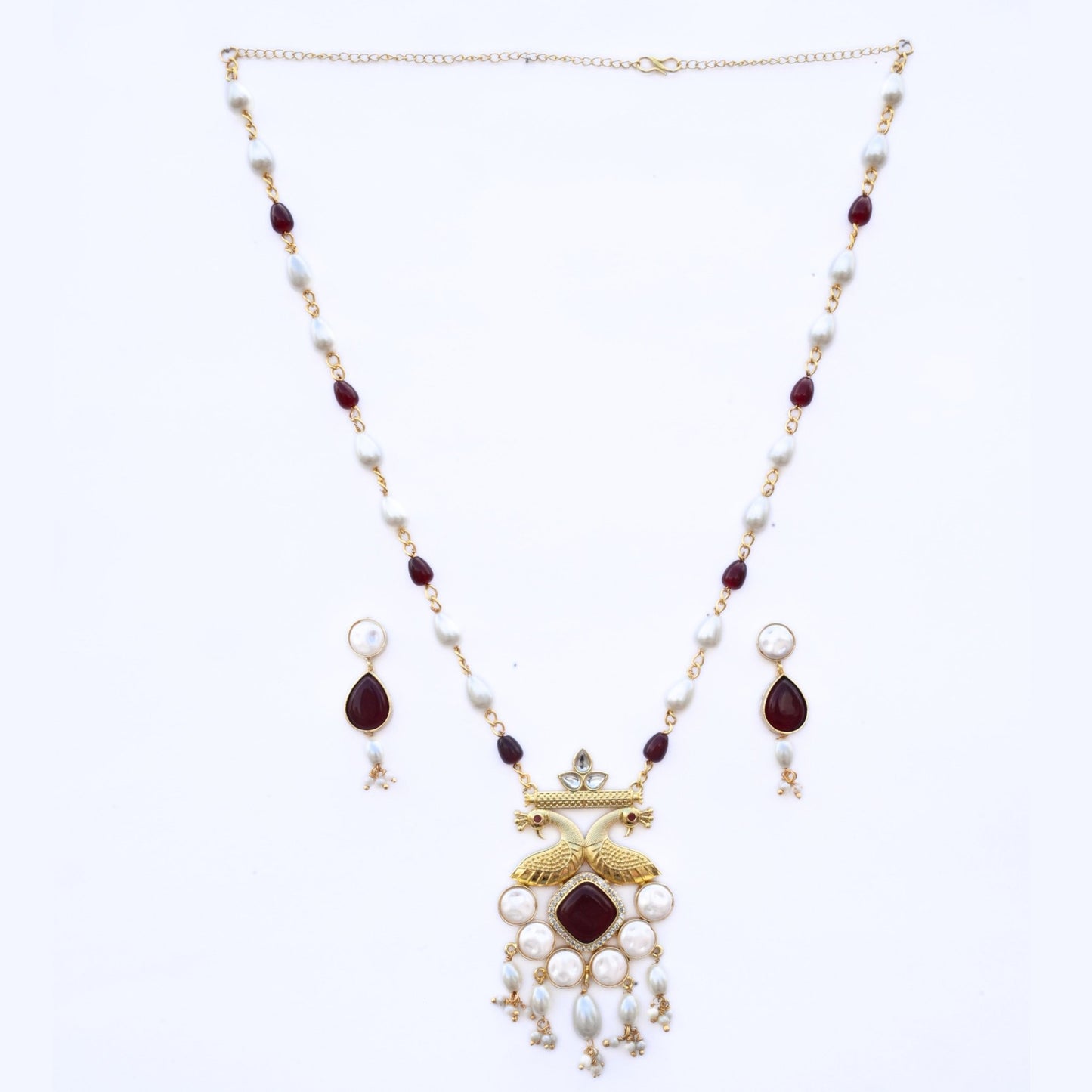 Necklace - Regal Harmony Gold Plated Necklace - Opal Touch