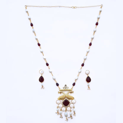 Necklace - Regal Harmony Gold Plated Necklace - Opal Touch