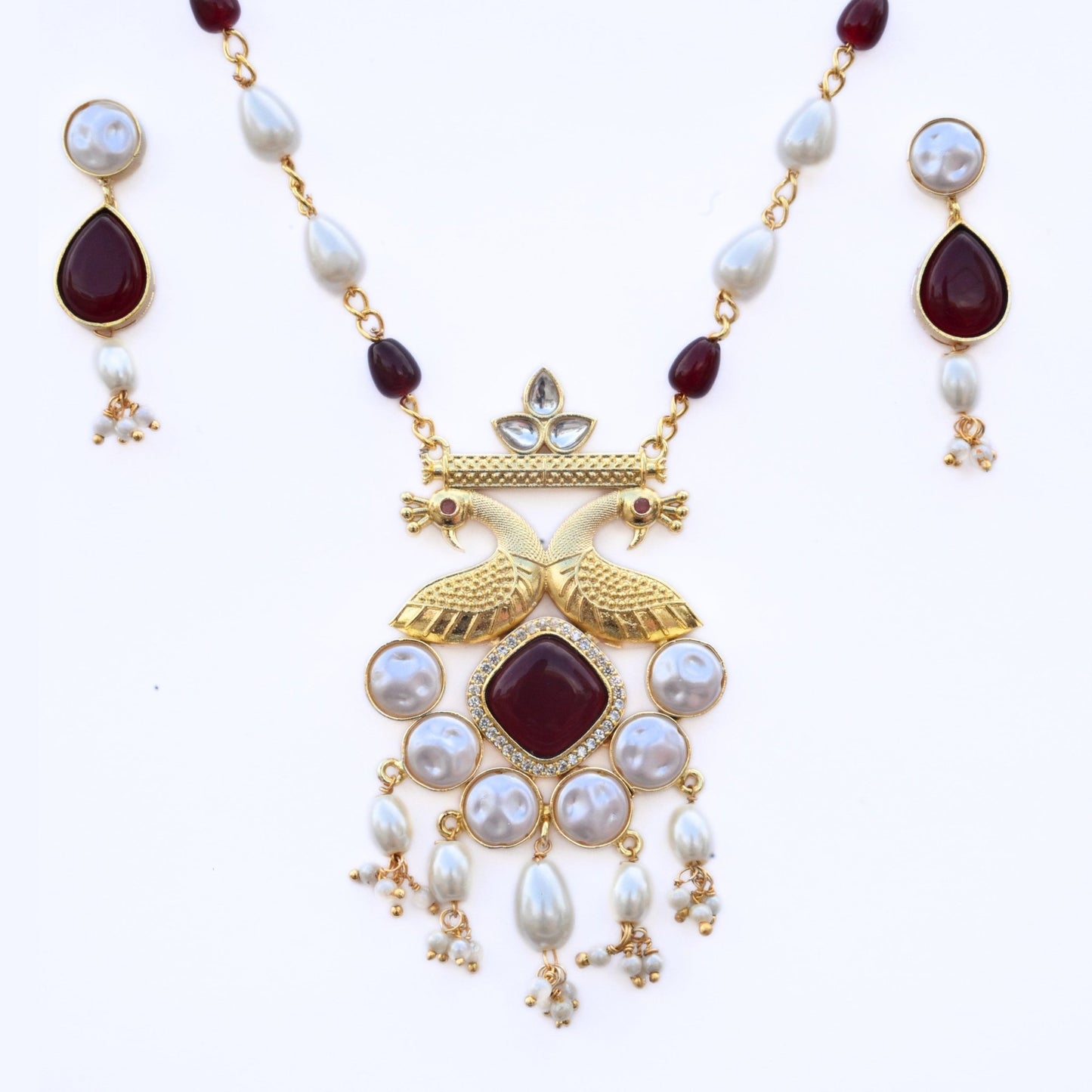 Necklace - Regal Harmony Gold Plated Necklace - Opal Touch