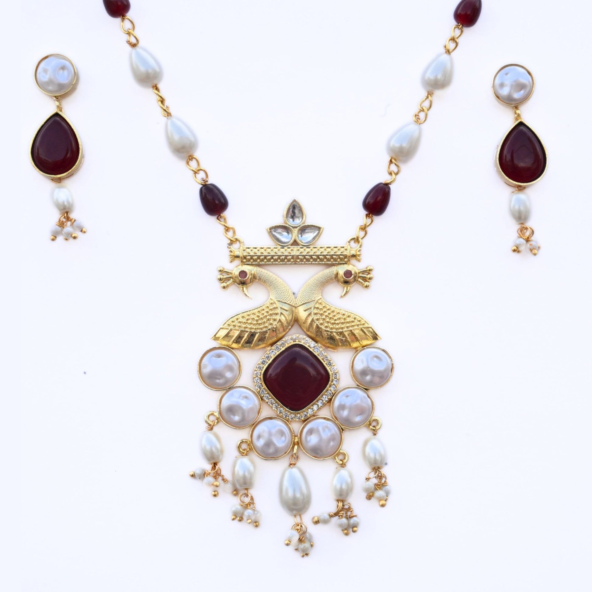 Necklace - Regal Harmony Gold Plated Necklace - Opal Touch