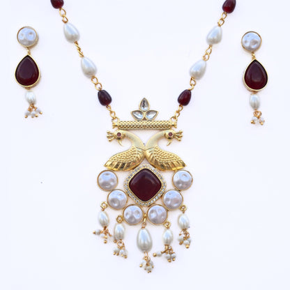Necklace - Regal Harmony Gold Plated Necklace - Opal Touch