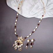 Necklace - Regal Harmony Gold Plated Necklace - Opal Touch