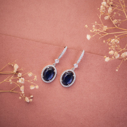 Earrings - Regal Oval Glow Drops - Opal Touch