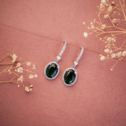 Earrings - Regal Oval Glow Drops - Opal Touch