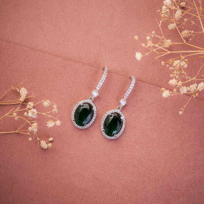 Earrings - Regal Oval Glow Drops - Opal Touch