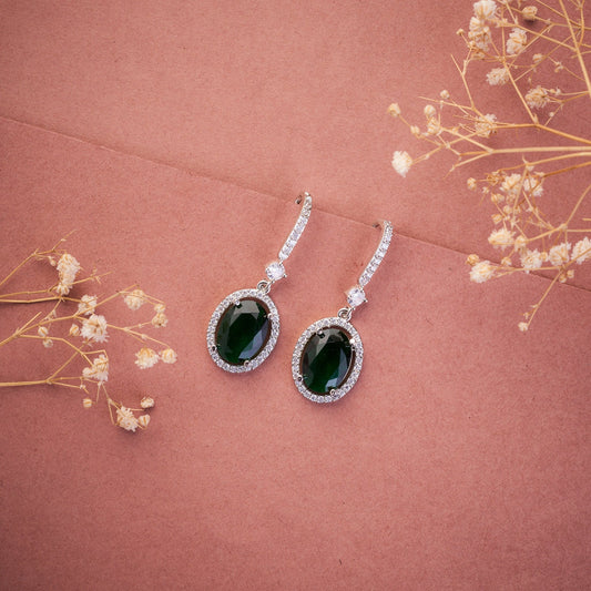 Earrings - Regal Oval Glow Drops - Opal Touch