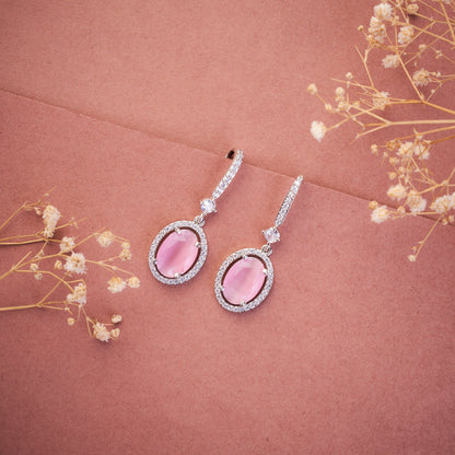 Earrings - Regal Oval Glow Drops - Opal Touch