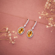 Earrings - Regal Oval Glow Drops - Opal Touch