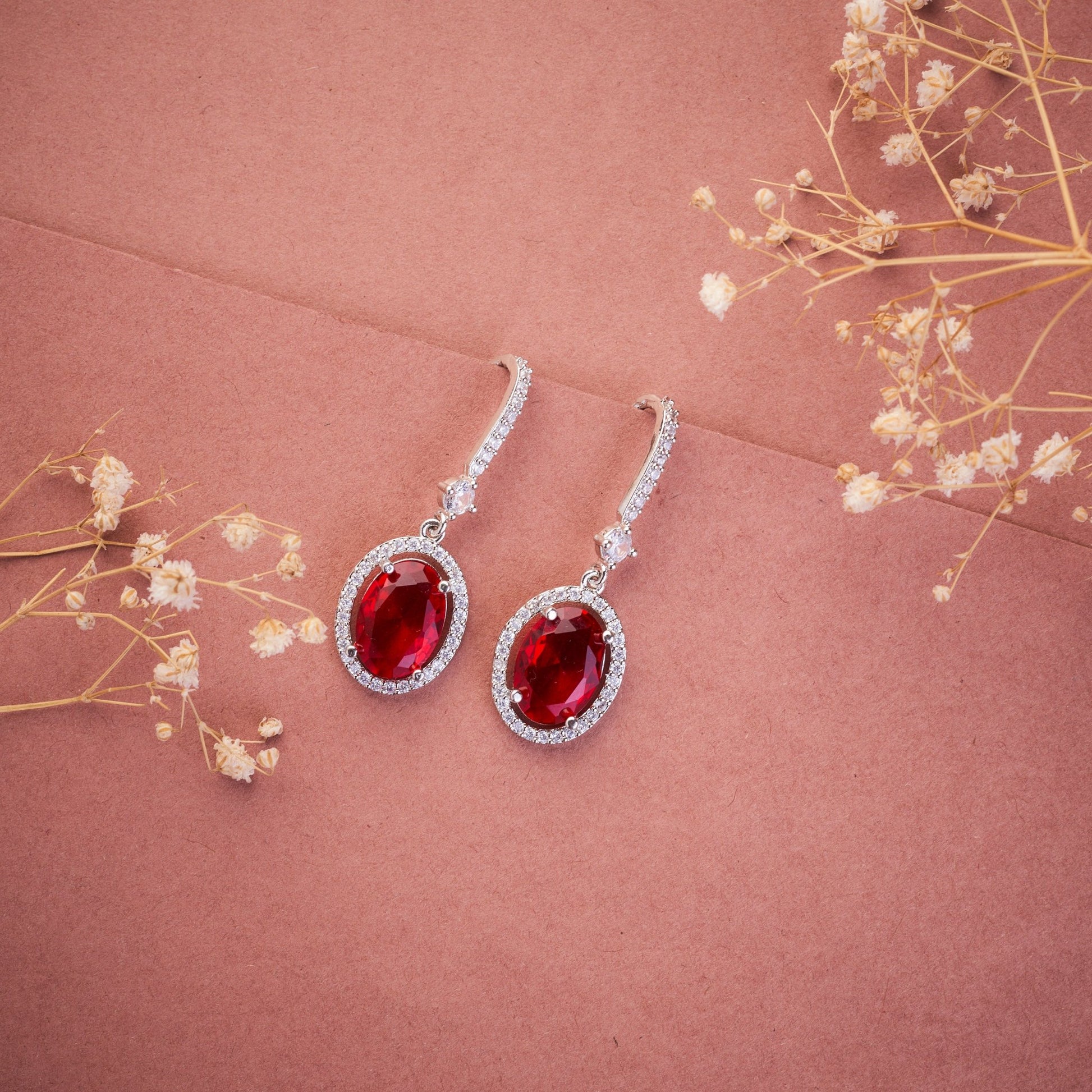 Earrings - Regal Oval Glow Drops - Opal Touch