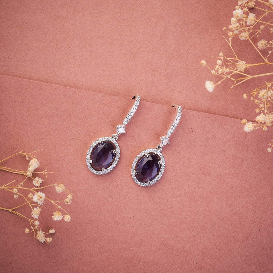 Earrings - Regal Oval Glow Drops - Opal Touch