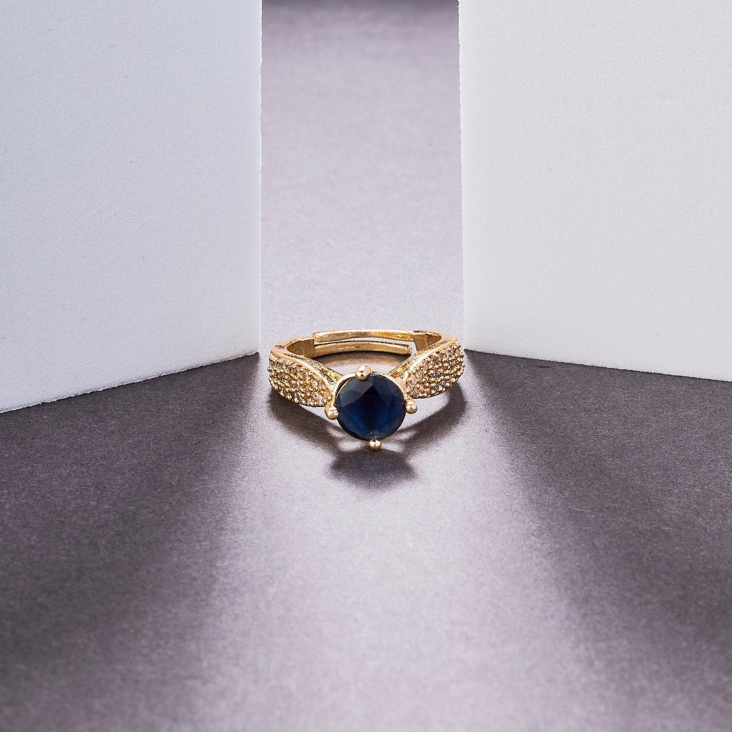 Rings - Regal Spark Gold Plated Ring - Opal Touch