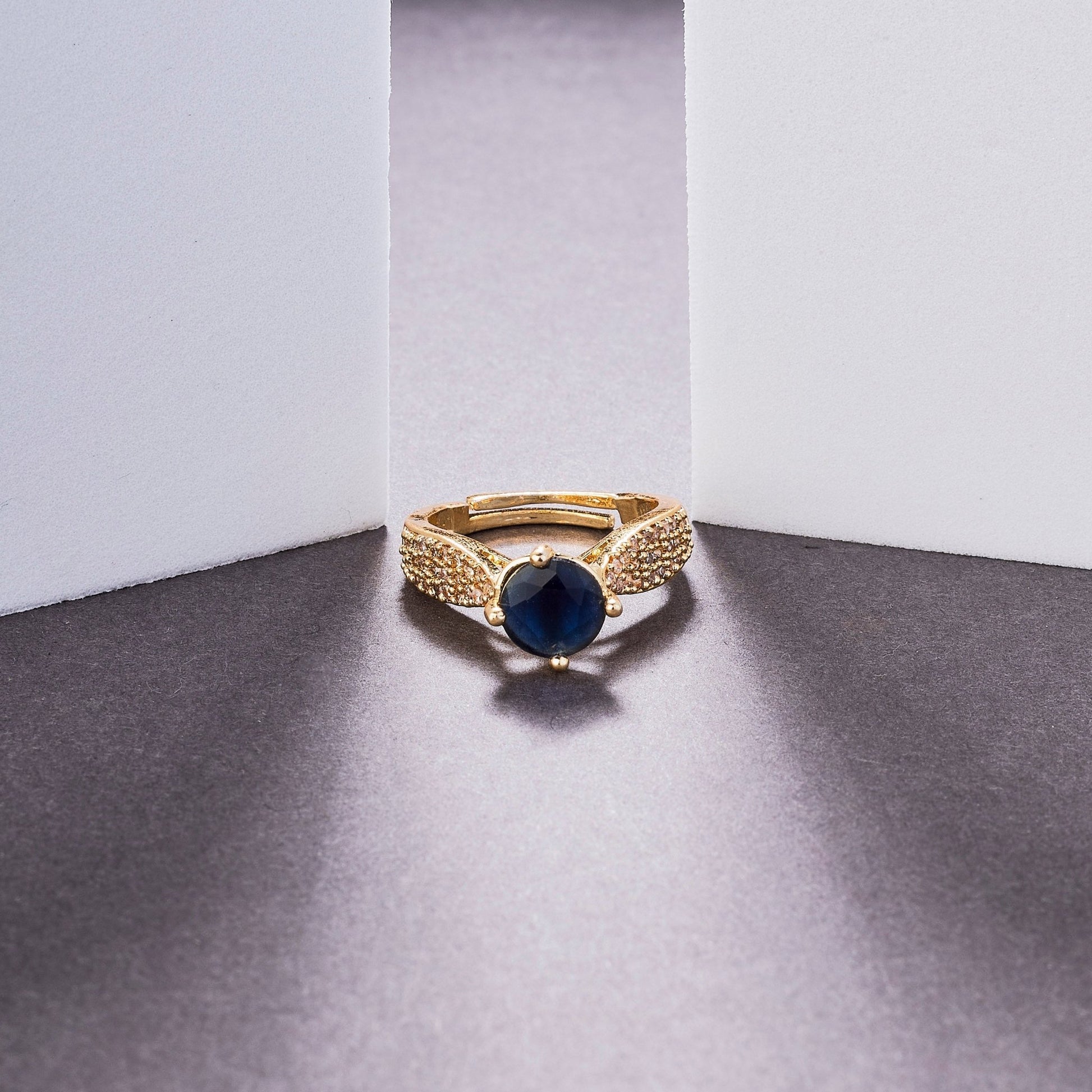 Rings - Regal Spark Gold Plated Ring - Opal Touch