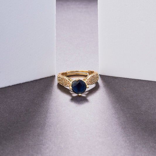 Rings - Regal Spark Gold Plated Ring - Opal Touch