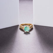 Rings - Regal Spark Gold Plated Ring - Opal Touch