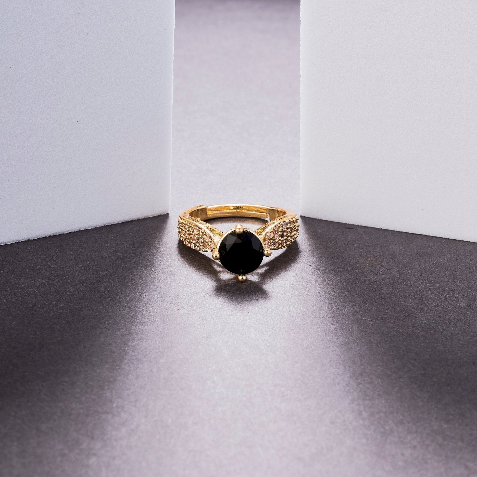 Rings - Regal Spark Gold Plated Ring - Opal Touch