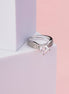 Rings - Regal Spark Rhodium Ring - Opal Touch