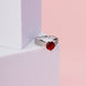 Rings - Regal Spark Rhodium Ring - Opal Touch