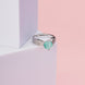 Rings - Regal Spark Rhodium Ring - Opal Touch