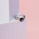 Rings - Regal Spark Rhodium Ring - Opal Touch