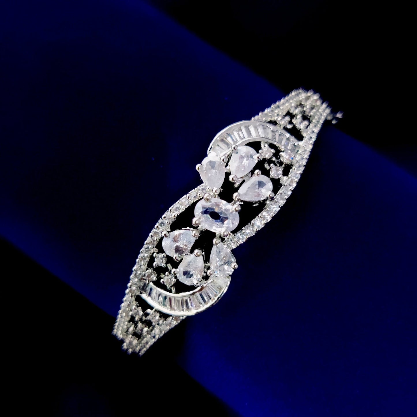 Opal Touch - Regal White Rhodium Bracelet - Bracelets