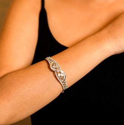 Opal Touch - Regal White Rhodium Bracelet - Bracelets